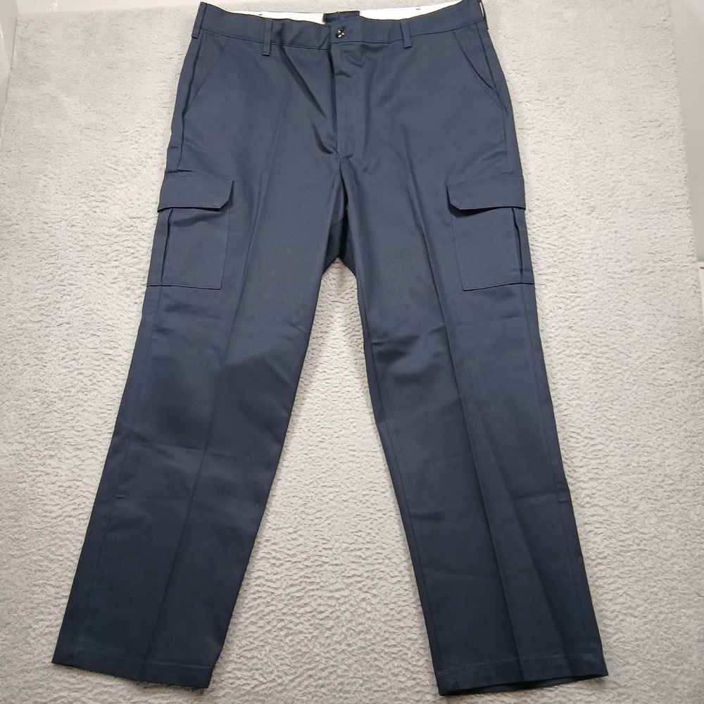 Red Kap Men's Work Cargo Pants 42x32‎ Navy Blue Industrial Uniform PT88NVO